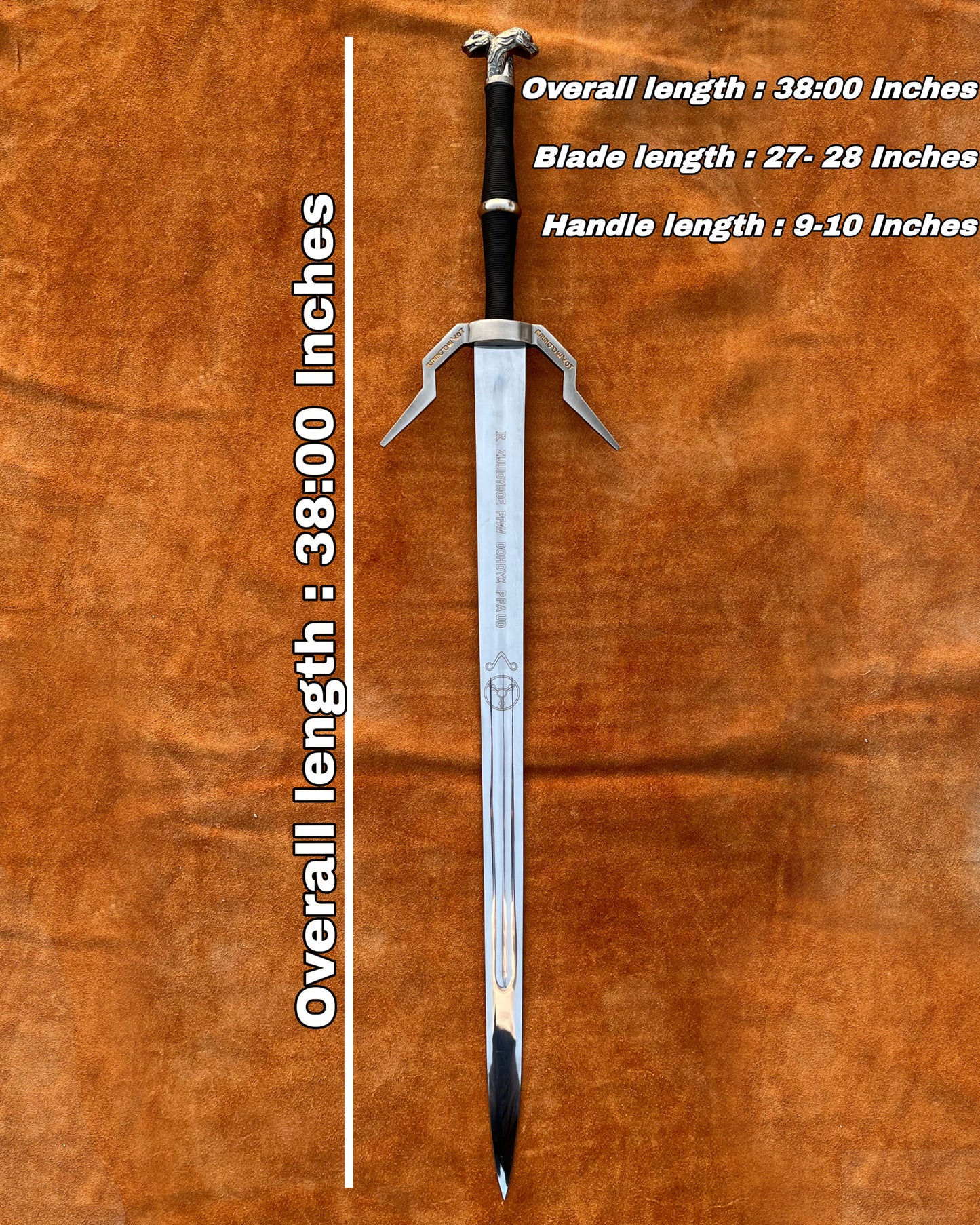 Premium fantasy sword from The Witcher series, featuring stainless steel craftsmanship and authentic design elements