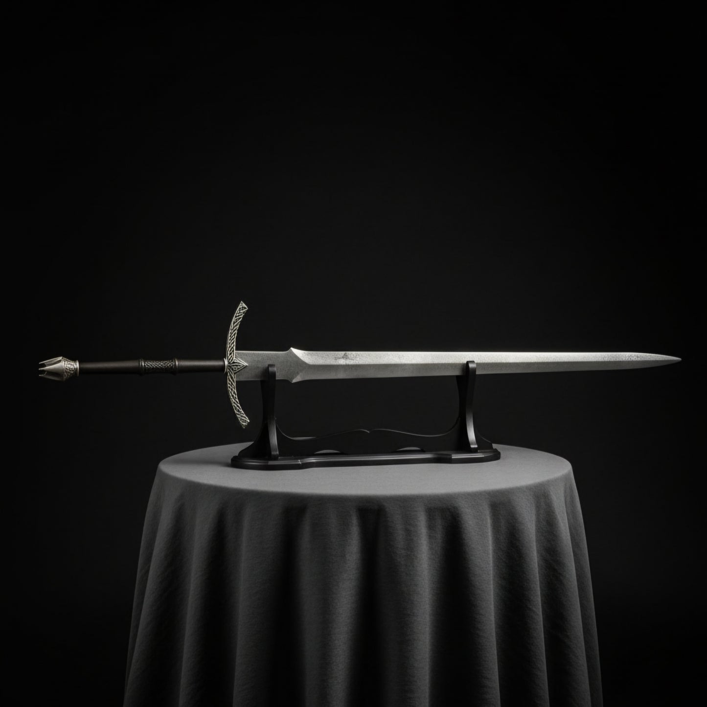 Polished Witch King Sword Replica with intricate design and realistic LOTR-inspired craftsmanship.