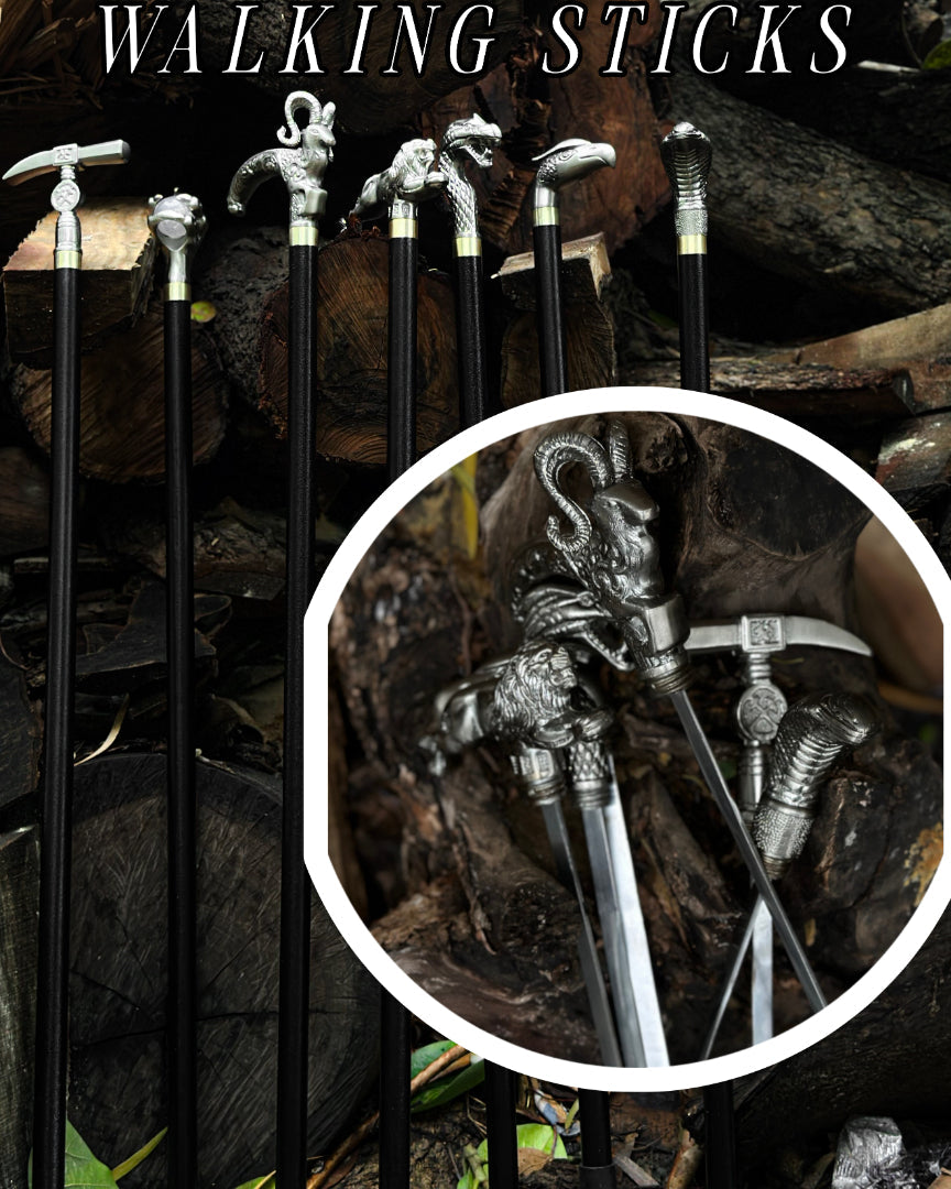 “Sword cane with hidden blade – elegant walking stick weapon replica”