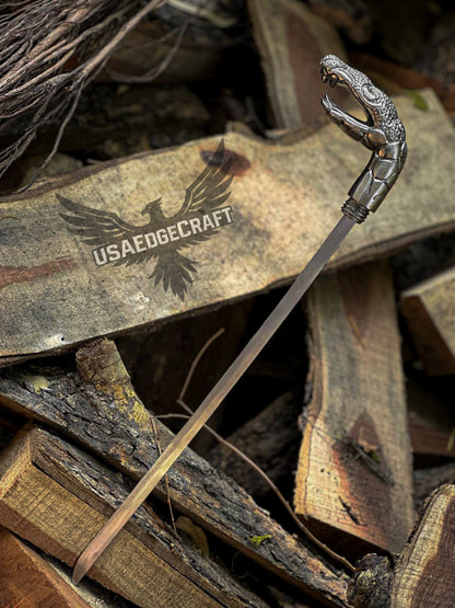 Stylish dragon handle cane sword crafted for collectors with a premium black finish and sharp blade.