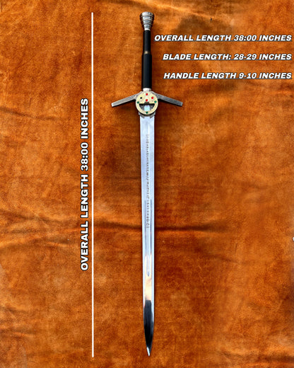 Dual Witcher sword display set with stainless steel craftsmanship, showcasing Geralt’s legendary weapons from the series