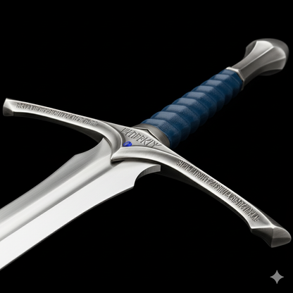 Gandalf’s Glamdring Sword featuring detailed hilt and leather scabbard – perfect for collectors
