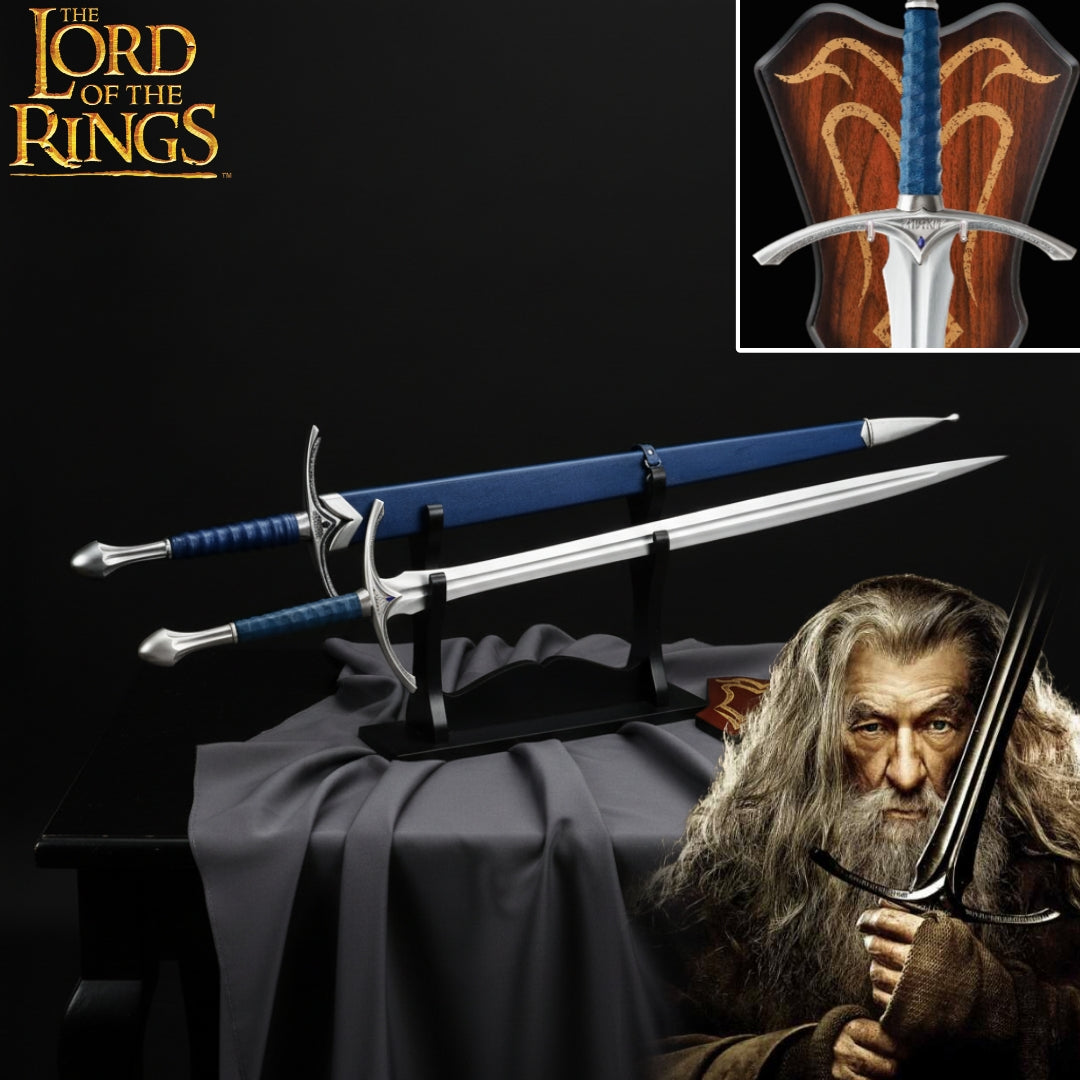 Premium Glamdring Sword Replica from The Lord of the Rings – Stainless Steel Blade with Leather Scabbard