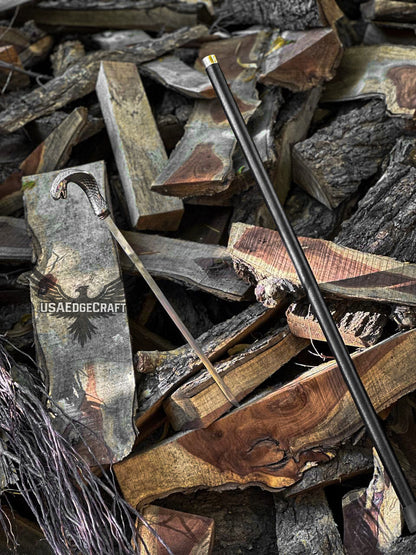 High carbon steel hidden sword walking stick for men and collectors