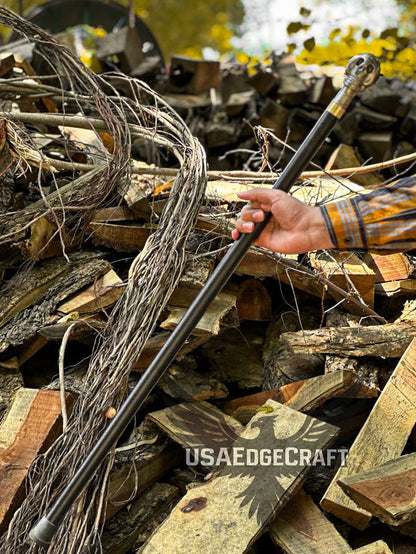 Stainless steel hidden blade inside stylish walking cane