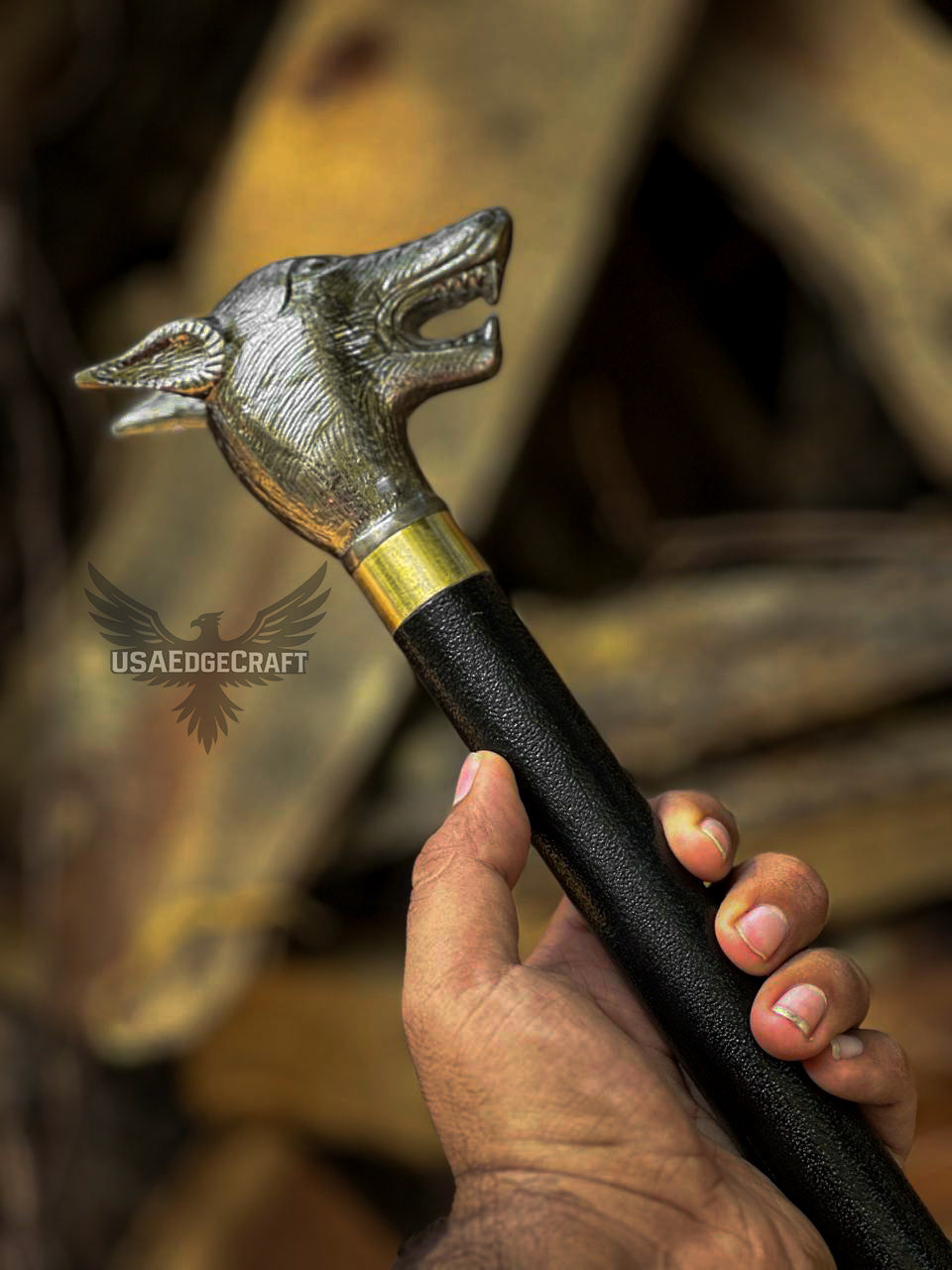 Elegant fox face walking cane sword designed for collectors