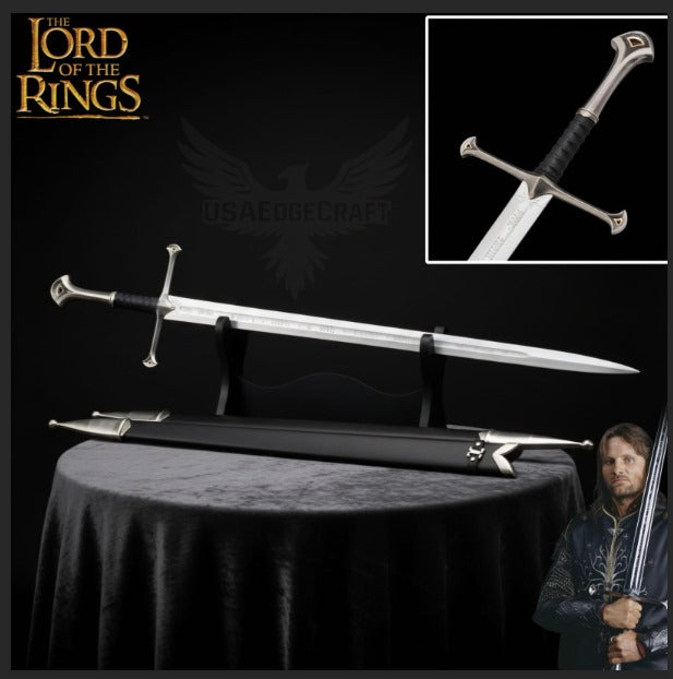 Hand-Forged Narsil Sword from Lord of the Rings with leather scabbard