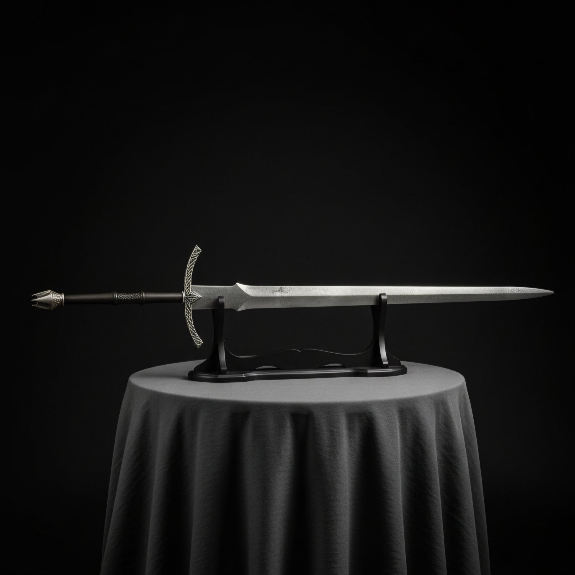 Polished Witch King Sword Replica with intricate design and realistic LOTR-inspired craftsmanship.
